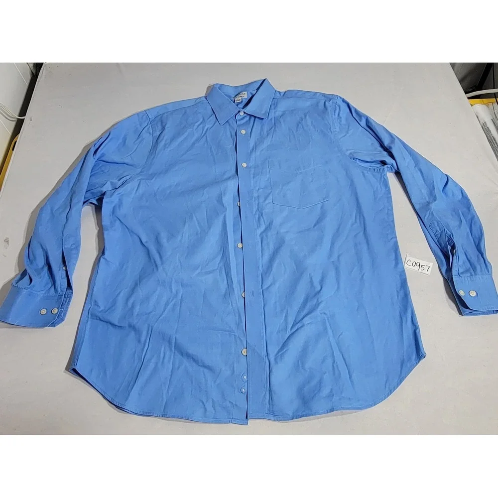 Banana Republic Mens XXL Blue Non Iron Classic Fit Cotton Button Down Shirt